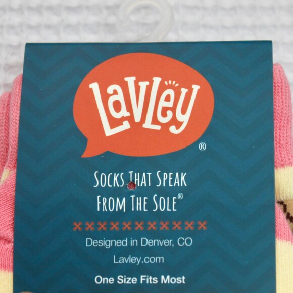 NWT Lavely Bring Me Some Ice Cream Crew Length Non-Slip Grippy Unisex Socks OS - Picture 6 of 7